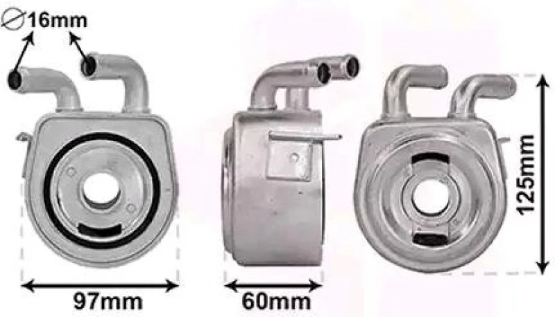 Image of VAN WEZEL 18013706 Oil Cooler *** IR PLUS *** Oil Cooler,engine oil (469)