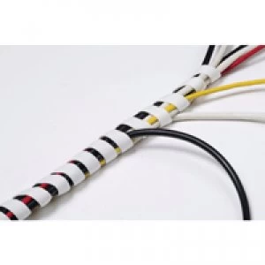 image of D-Line Cable Tidy Spiral Wrap 2.5m White ctw2.5w