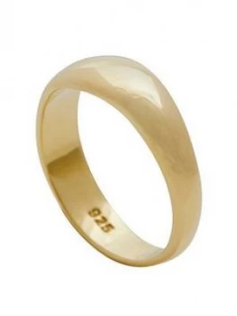 image of Simply Silver 14Ct Gold Plated Sterling Silver Polished Ring