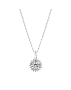 image of Simply Silver Snowflake Pendant Necklace