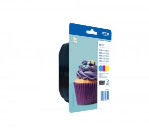 Image of Brother LC123 Tri Colour Ink Cartridge
