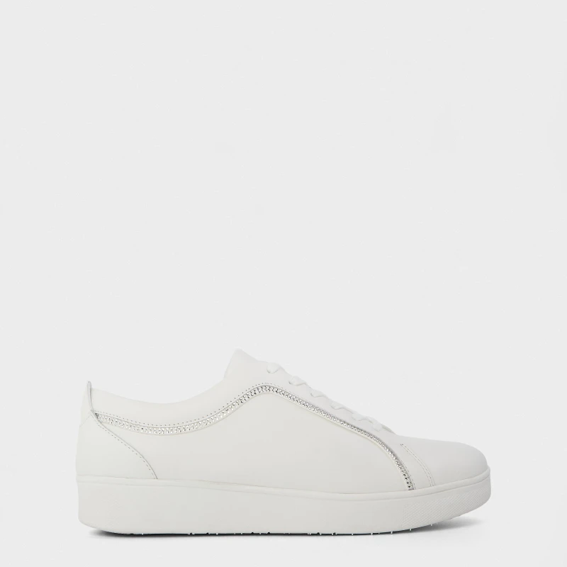 Image of Fitflop Womens Rally Low-Top Trainers Urban White female 3 (36)