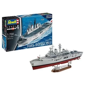 image of HMS Invincible (Falkland War) 1:700 Level 4 Revell Model Kit