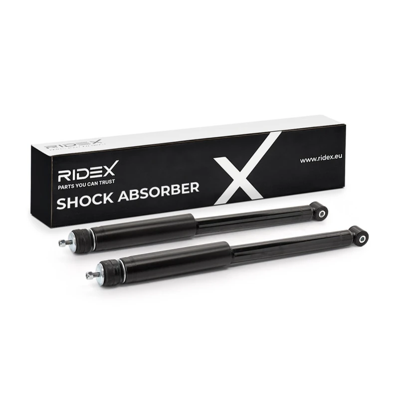 Image of RIDEX 854S20463 Shock absorber Rear Axle, Gas Pressure, Twin-Tube, Telescopic Shock Absorber, Bottom eye Shock Absorber (854)