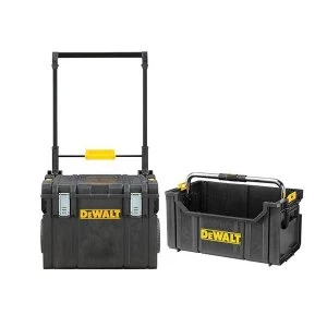 Image of DEWALT DWST81683 TOUGHSYSTEM Wheeled Toolbox & TOUGHSYSTEM Tote