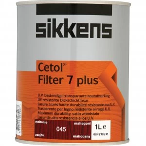 Image of Sikkens Cetol Filter 7 Plus Translucent Woodstain Mahogany 1l