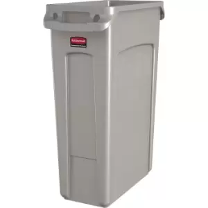 Image of Rubbermaid SLIM JIM recyclable waste collector, capacity 87 l, WxHxD 279 x 762 x 558 mm, beige