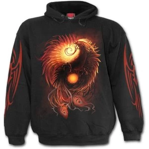 image of Phoenix Arisen Mens X-Large Hoodie - Black