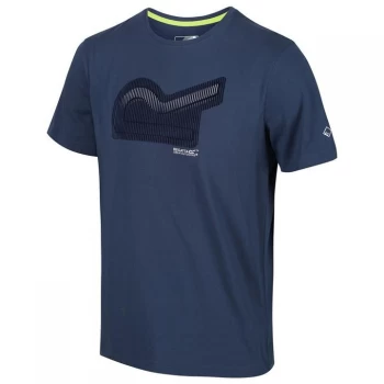 Image of Regatta Breezed Coolweave Cotton T-Shirt - Dark Denim