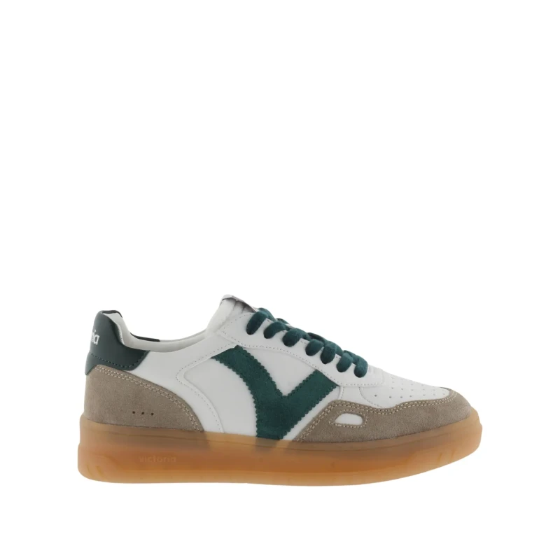 Image of Victoria Seoul womens leather and suede effect sneakers Victoria Vert Female 39