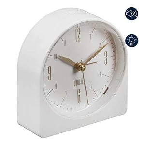 Image of Plastic Arched Alarm Clock - White