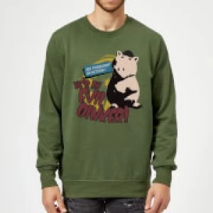 image of Toy Story Evil Oinker Sweatshirt - Forest Green - L