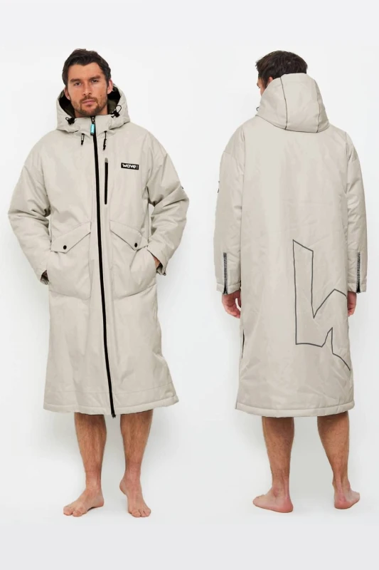 Image of Wave Spas Wave 3 in 1 Changing Robe - Ecru Size: Medium Ecru Unisex M