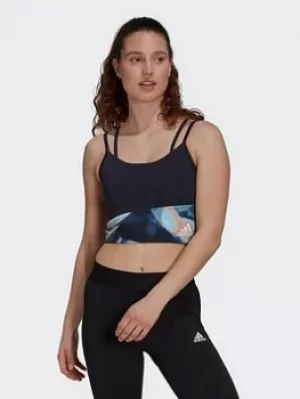 Image of adidas Aeroready You For You Bra Top, Blue/Purple, Size 2XL, Women