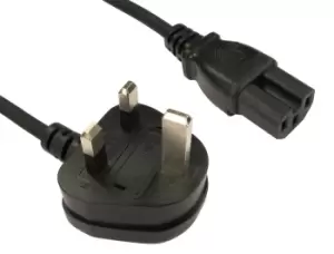 Image of Cables Direct UK - C15 2m Black BS 1363 C15 coupler
