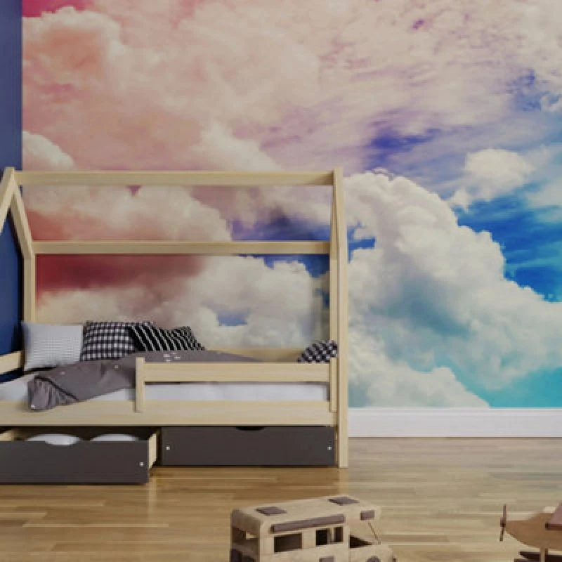 Image of Superfresco Easy Day Dreamer Pink Blue Print To Order Fixed Size Mural