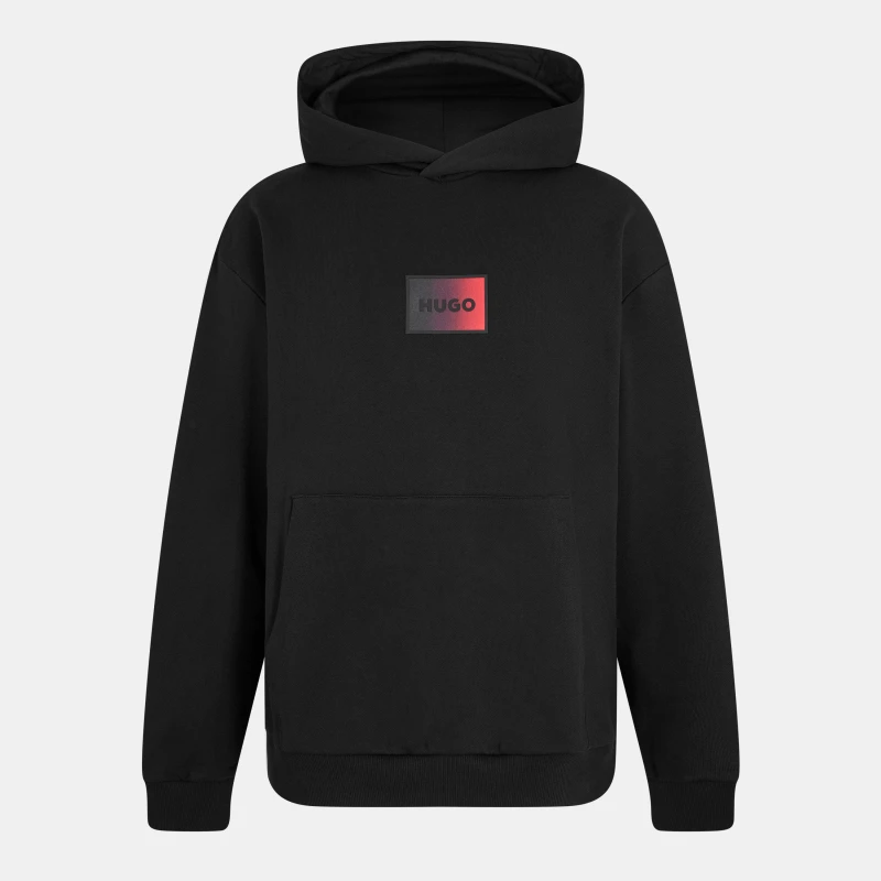 Image of Hugo Mens Danohood Pullover Hoodie Black 001 male XL