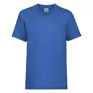 Image of Fruit Of The Loom Childrens/Kids Unisex Valueweight Short Sleeve T-Shirt (Pack of 2) (7-8) (Royal)
