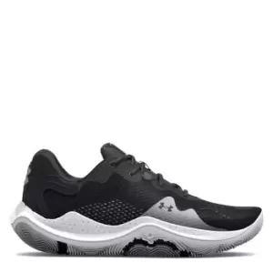Image of Under Armour Spawn 4, Black / White / Metallic Silver, size: 9, Unisex, Basketball Performance Mid, 3024971-001
