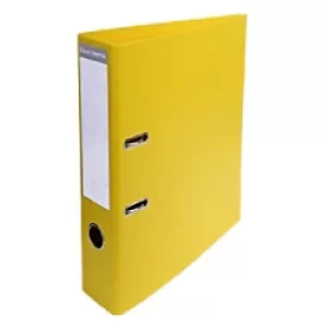 Image of Prem'Touch Lever Arch File PVC A4, S70mm 2 Ring, Yellow, Pack of 10
