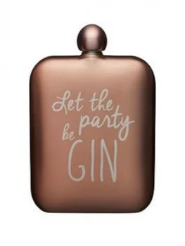 image of Kitchencraft Stainless Steel Gin Slogan Hip Flask