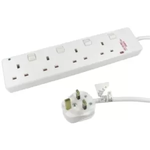 image of Cables Direct RB-10-4GANGSWD surge protector White 4 AC outlet(s) 10 m