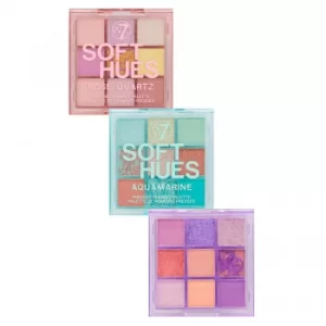 image of W7 Soft Hues Eye Shadow Trio Set