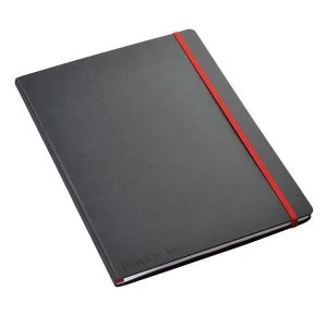 image of Black n Red A4 90gm2 144 Pages Ruled and Numbered Journal Casebound Notebook PRICE OFFER