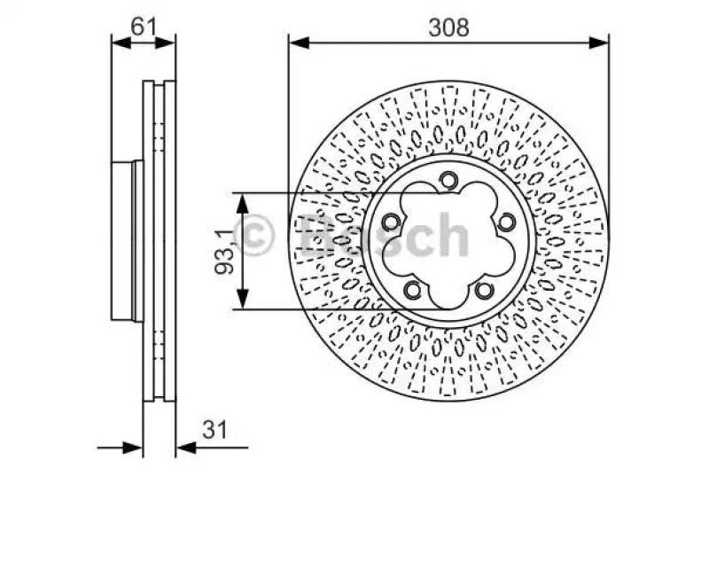 Image of Bosch 0 986 479 C99 Brake disc internally vented, Oiled Brake Disc (82)