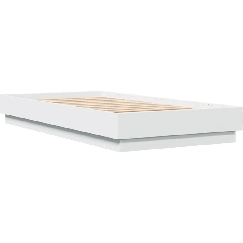 Image of VIDAXL Vidaxl - Bed Frame without Mattress with LED Lights White 75x190cm Small Single 8721012285996