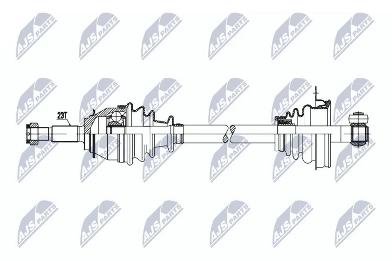 Image of NTY NPW-RE-065 Drive shaft Front Axle Left Drive Shaft (13)