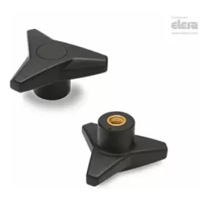 Image of Elesa - Three-arm knob-VB.839/63 B-M10-C9 Black
