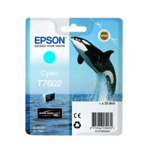 Image of Epson Killer Whale T7602 Cyan Ink Cartridge