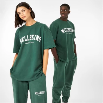Image of Jack Wills Unisex Wellbeing T-Shirt - Dark Green