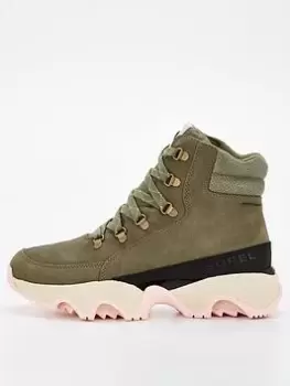 Image of SOREL Womens Kinetic Impact Conquest Waterproof Boots - Green, Size 8, Women
