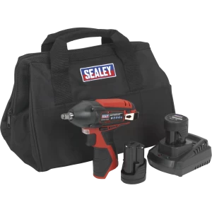 image of Sealey CP1204 12v Cordless Impact Wrench 2 x 1.5ah Li-ion Charger Bag