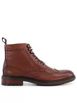 image of Dune London Colonel's Boot - Brown, Size 9, Men