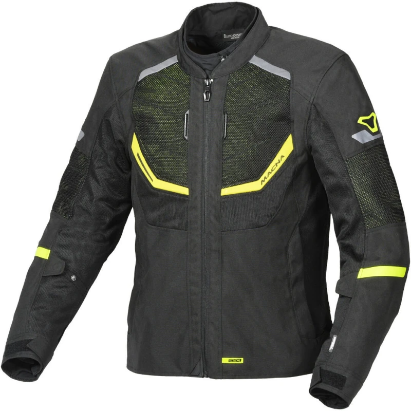 Image of Macna Tondo Textile Summer Jacket Black Yellow Size 2XL