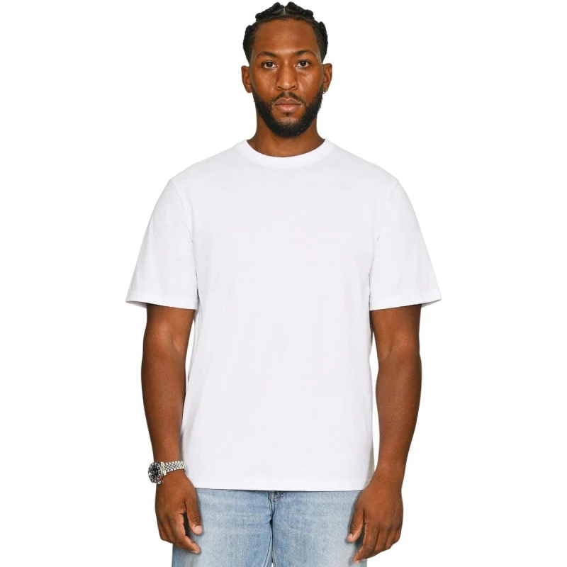 Image of Casual Classics Mens Combed Ringspun Cotton T-Shirt in White Size: XS White Male XS