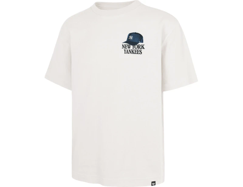Image of '47 Brand Mlb New York Yankees In The Paper Foundation T-Shirt Beige L