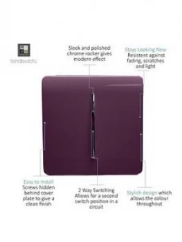 Image of Trendiswitch 1G 2W 10 Amp Light Switch Plum