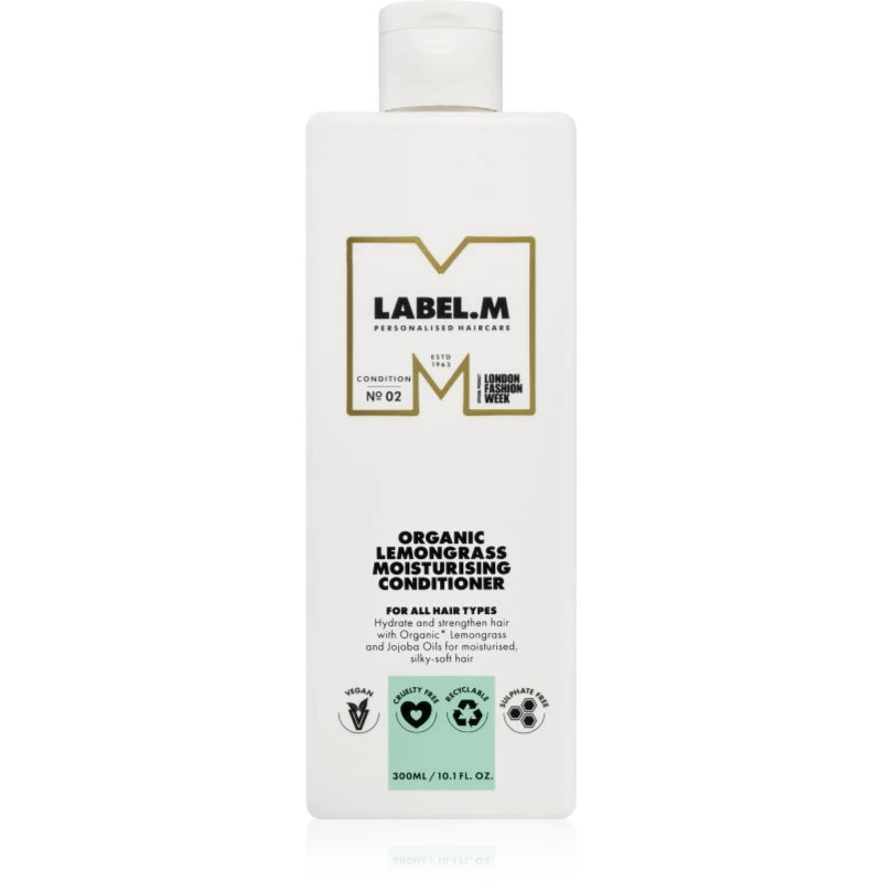 Image of Label M Organic Lemongrass Moisturising Conditioner 300ml