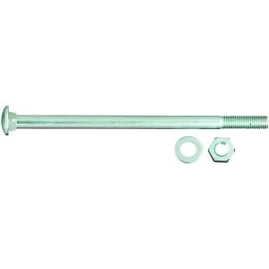 image of Wickes Carriage Bolt Nut and Washer M10x180mm Pack 2