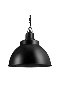 image of Brooklyn Dome Pendant, 13 Inch, Black Chain Holder