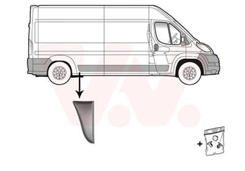 Image of VAN WEZEL Trim / Protective Strip, sidewall VAN WEZEL 1651416