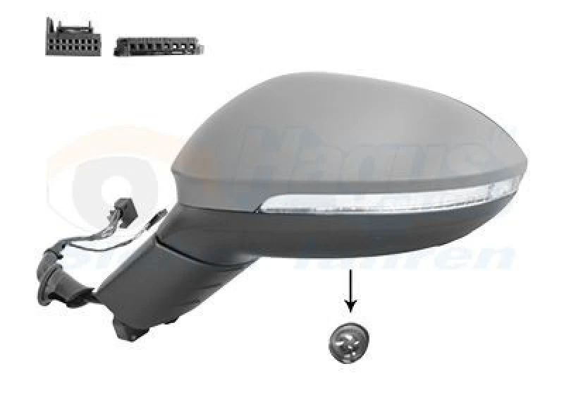Image of VAN WEZEL Wing mirror VAN WEZEL 5713817