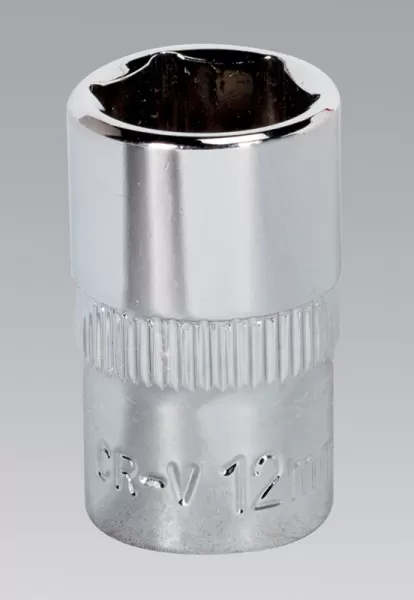 Image of Genuine SEALEY SP3812 WallDrive® Socket 12mm 3/8Sq Drive Fully Polished