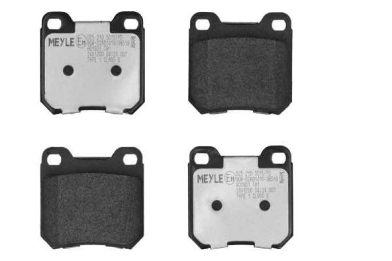 Image of MEYLE 025 210 5015/PD Brake pad set Rear Axle, excl. wear warning contact, MEYLE-PD Quality, with anti-squeak plate Brake Pad Set,disc brake (402)