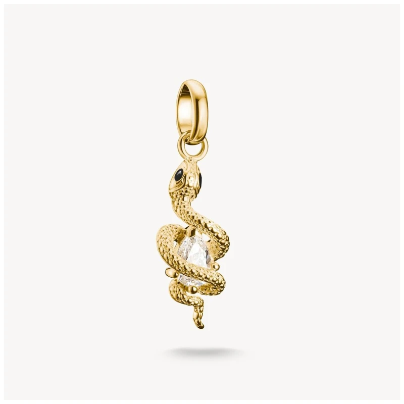 Image of Thomas Sabo CC1264-565-14 Charm Pendant Snake With Stone Jewellery