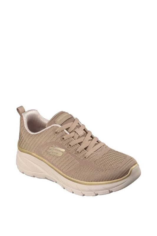 Image of Skechers Womens Fashion Fit 2.0 Trainers in Taupe Size: 6 Taupe Female 6